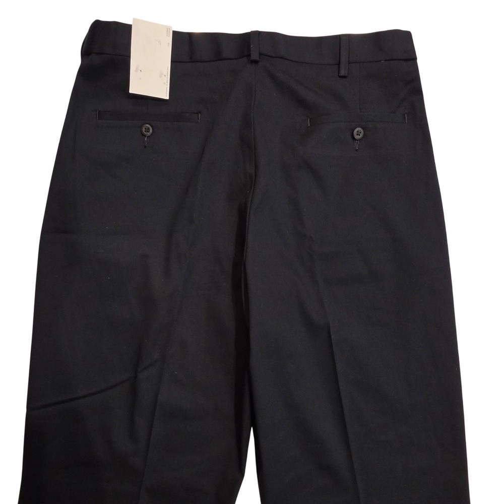 Haggar Mens Wrinkle Free Performance Khaki Pants Black Classic Fit HC01015 36x34 - Picture 6 of 10